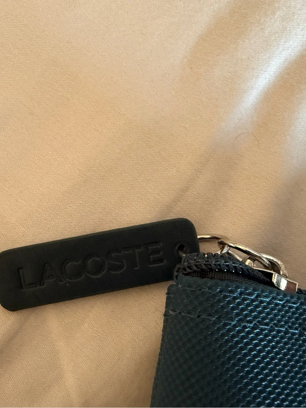 Lacoste Amenity Blue Travel Pouch Bag Cosmetics Vanity Bag 8”X6” New